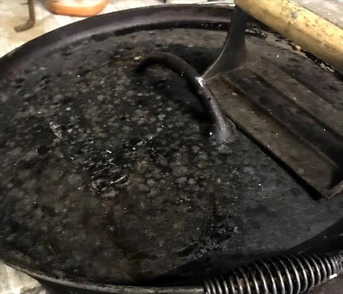 Pan that caught fire
