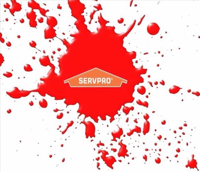 Red and white with orange servpro logo